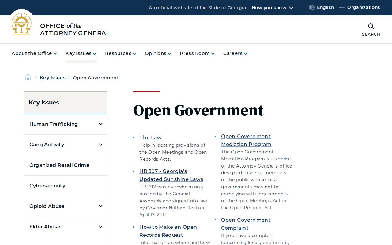 Georgia open government source for Wilkes County court calendar access